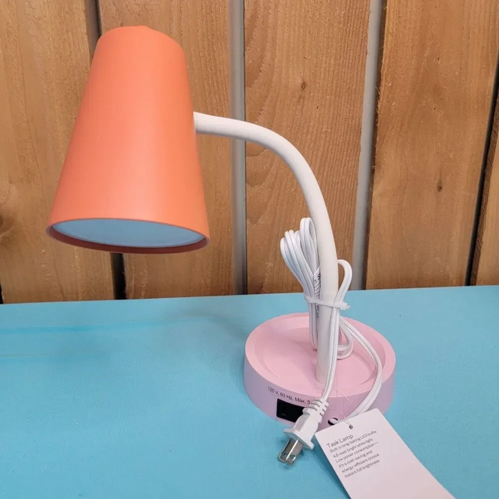 Room Essentials™ Task Table Lamp, Orange/Pink/White Color Block